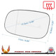 Volvo V50 2006–2009 left passenger wide-angle wing door mirror glass with heated backing plate — additional original view