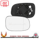 Volvo C70 2006–2009 right driver wide-angle wing door mirror glass with heated backing plate