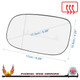Volvo V70 2006–2007 left passenger wide-angle wing door mirror glass with heated backing plate — additional original view