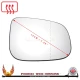 Volvo S40 2007–2013 right driver wide-angle wing door mirror glass with heated backing plate — additional original view
