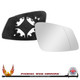 For BMW 5 Series 2010-2016 Clip On Heated Wide Angle Wing Door Mirror Glass With Backing Plate Right Hand Drivers Side