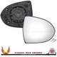 Kia Sportage Mk3 2010–2016 Right – UK Driver Side Convex – Non-Heated Backing Plate replacement mirror glass