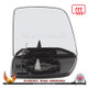 Ford Transit / Tourneo Connect Mk2 Pre-Facelift 2013-2020 Right – UK Driver Side Convex – Heated Backing Plate replacement mirror glass