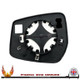 Nissan Note E12 2013–2020 Right – UK Driver Side Convex – Non-Heated Backing Plate replacement mirror glass – backing plate rear view