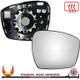 Ford S-Max Mk2 2015-2023 Right – UK Driver Side Convex – Heated Backing Plate replacement mirror glass