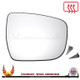Nissan X-Trail T32 2014–2022 Right – UK Driver Side Convex – Heated Backing Plate replacement mirror glass