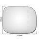 Volvo XC70 2007–2017 right driver wide-angle wing door mirror glass with adhesive