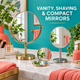 Large round 2mm silver mirror glass for vanity dressing and display mirrors