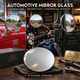 Large round convex automotive mirror glass for classic cars motorcycles and commercial vehicles