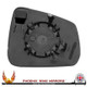 VW Caddy Mk5 left-hand passenger non-heated replacement wing mirror glass with backing plate