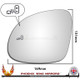 VW Sharan Mk2 2010–2024 left-hand passenger convex replacement wing mirror glass with BSD blind-spot symbol