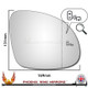 VW Sharan Mk2 2010–2024 right-hand driver wide-angle replacement wing mirror glass with BSD blind-spot symbol