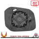VW Caddy Mk4 left-hand passenger heated replacement wing mirror glass with backing plate