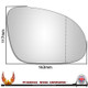 VW Eos 2006–2008 right-hand driver wide-angle replacement wing mirror glass