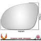 VW Passat B5.5 / B6 2004–2010 left-hand passenger convex replacement wing mirror glass