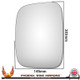 VW Caddy Mk3 2004–2021 left-hand passenger convex replacement wing mirror glass