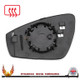 VW ID.5 right-hand heated wing mirror glass – rear backing plate and mounting clips