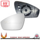 VW Tiguan Mk3 left-hand passenger heated convex replacement wing mirror glass with backing plate