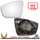 VW UP! facelift left-hand passenger heated replacement wing mirror glass with backing plate