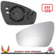 VW Tayron left-hand passenger heated replacement wing mirror glass with backing plate