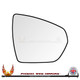 For Peugeot 5008 2017-2024 Clip On Convex Wing Door Mirror Glass With Backing Plate Right Hand Drivers Side