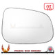 Jaguar XK / XKR 2009–2015 Right – UK Driver Side Convex – Heated Backing Plate replacement mirror glass – additional product view
