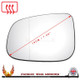 Jaguar XK / XKR 2009–2015 Left – UK Passenger Side Wide Angle – Heated Backing Plate replacement mirror glass – additional product view