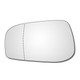 Volvo S80 2003–2006 left passenger wide-angle wing door mirror glass with adhesive