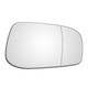 Volvo V70 2003–2006 right driver wide-angle wing door mirror glass with adhesive