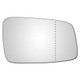 Volvo V70 1995–2000 right driver wide-angle wing door mirror glass with adhesive