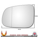 Volvo V60 2010–2019 left passenger wide-angle wing door mirror glass with adhesive
