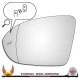 Vauxhall Insignia B 2017–2023 left-hand passenger-side wide-angle wing door mirror glass with bsd symbol and adhesive