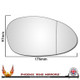BMW 3 Series Including M3 2004–2008 Right – UK Driver Side Wide Angle – Stick On replacement mirror glass