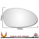 BMW 1 Series E81 / E82 / E87 / E88 2003–2008 Right – UK Driver Side Convex – Stick On replacement mirror glass