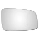 Volvo 850 1992–1997 right driver wide-angle wing door mirror glass with adhesive