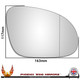 Right Hand Drivers Side VW Jetta 2005-2011 Wide Angle Wing Door Mirror Glass