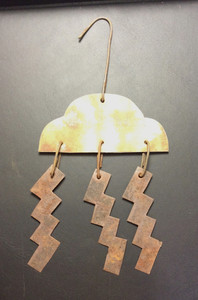 Thunder Cloud Tin Ornament