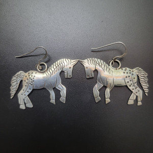 Sterling Silver Horse Earrings