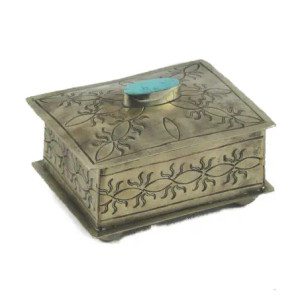 Small Stamped Box w/ Turq