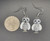 White Owl Earrings