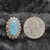 Lone Mountain Turquoise and Sterling Silver Ring, Size 8