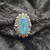 Lone Mountain Turquoise and Sterling Silver Ring, Size 8