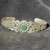 Vintage 1940s Sterling SIlver Bracelet w Turquoise, Canines, Arrows