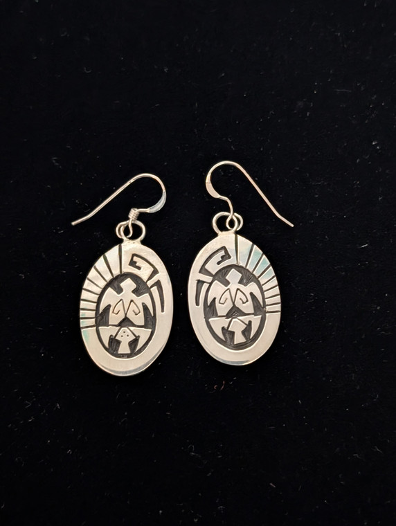 Sterling Silver Hopi Turtle Earrings