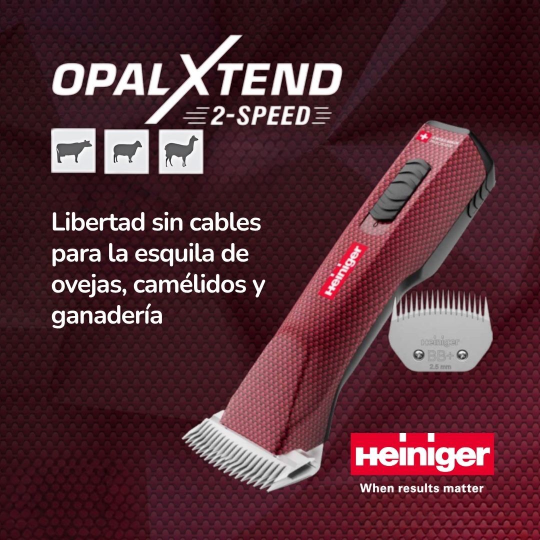 Heiniger Opal Xtend esquiladora para ovejas, alpacas, camélidos, caballos y ganado