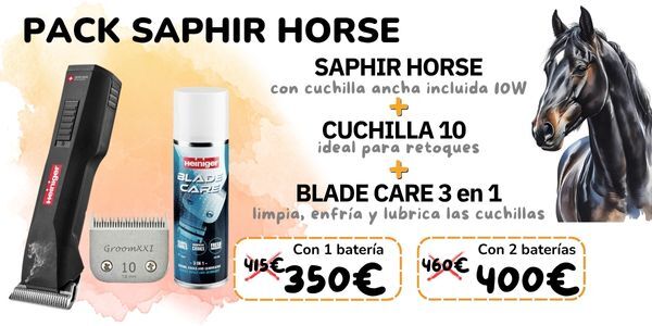 Pack oferta Heiniger saphir Horse + cuchilla 10 + blade care