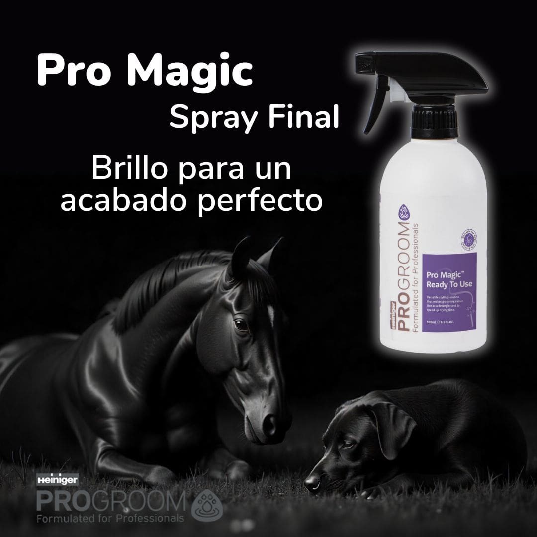 Spray brillo final para caballos y perros