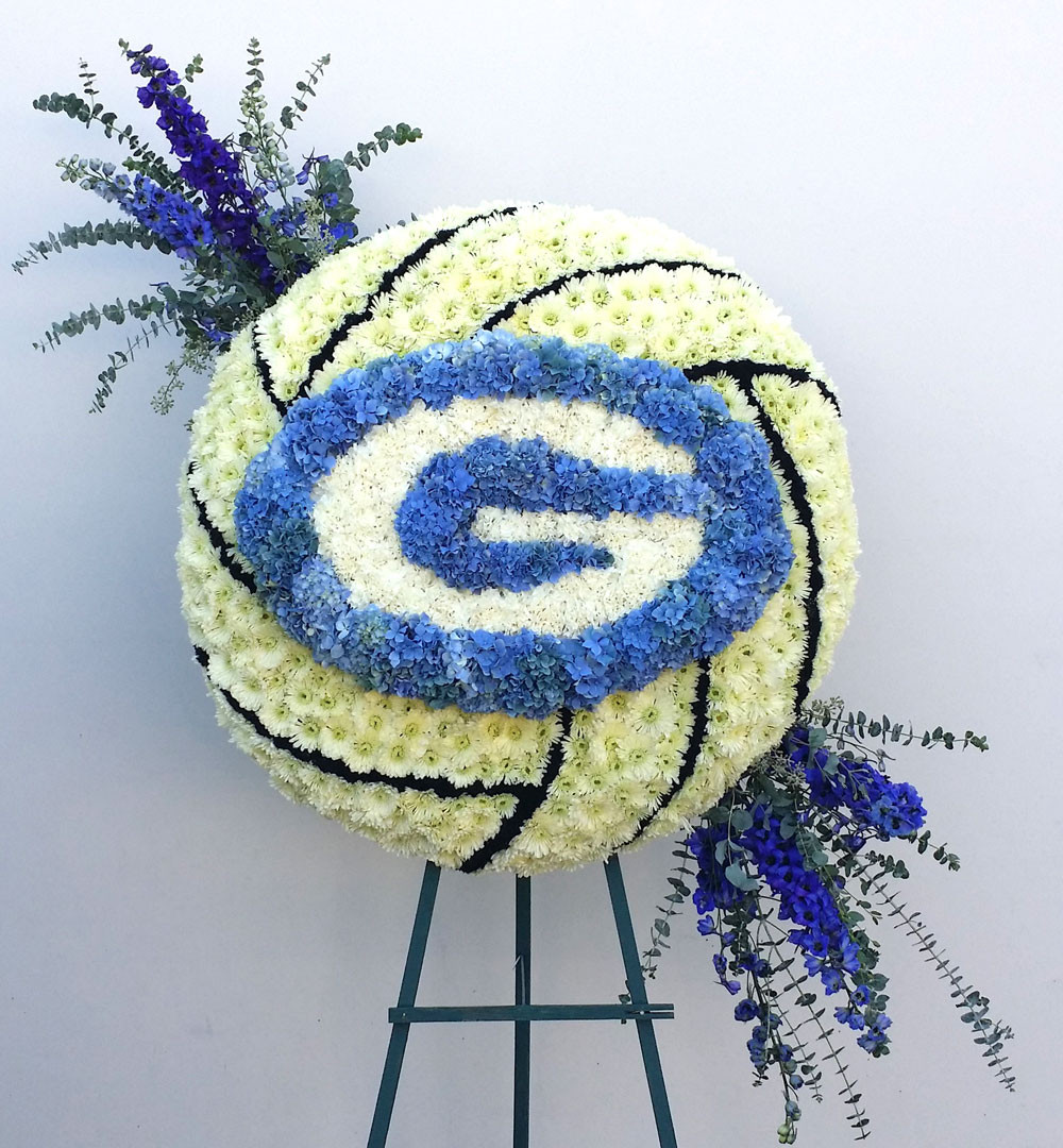 Personalized Volleyball Standing Spray | Custom Specialty Funeral