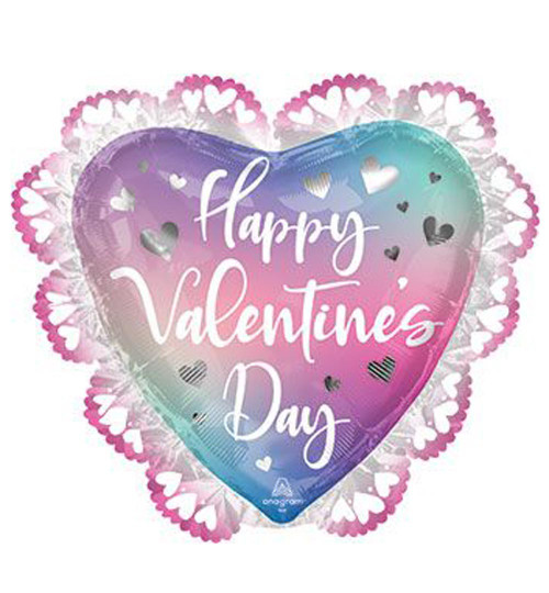 Happy Valentine's Day Pink Heart Balloon 23"