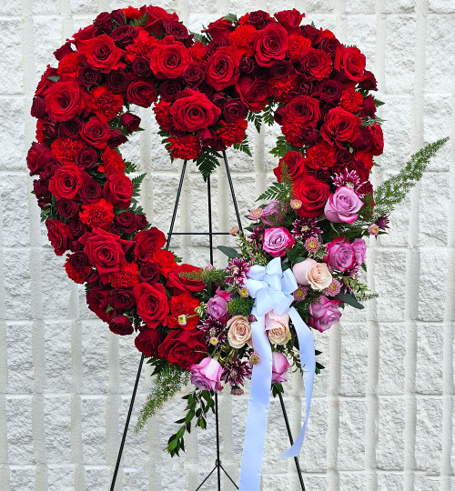 Devoted Heart Standing Spray